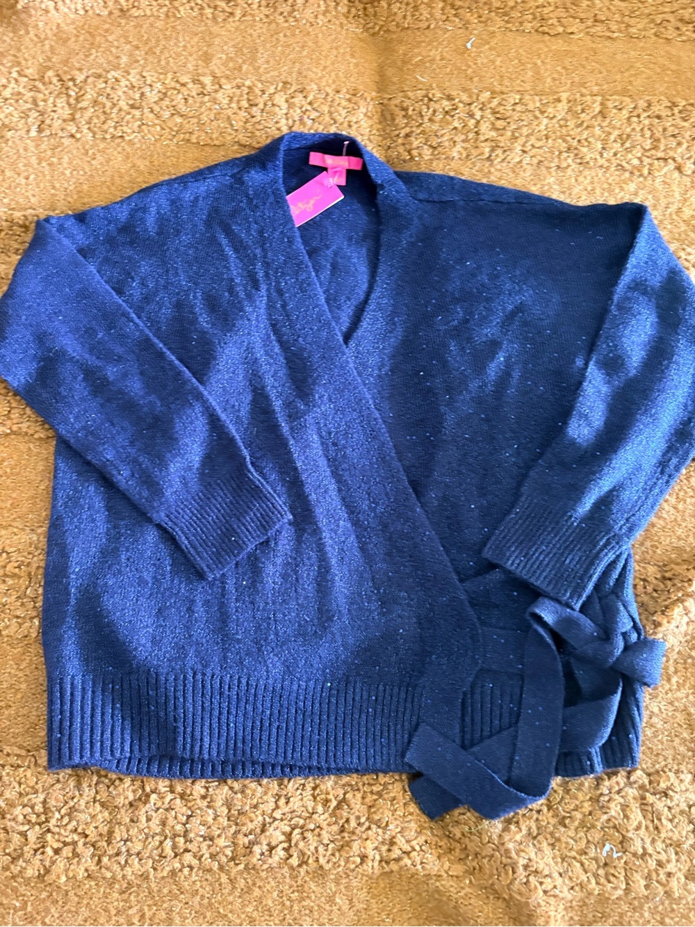 Lilly Pulitzer Navy Wrap Cardigan Sweater